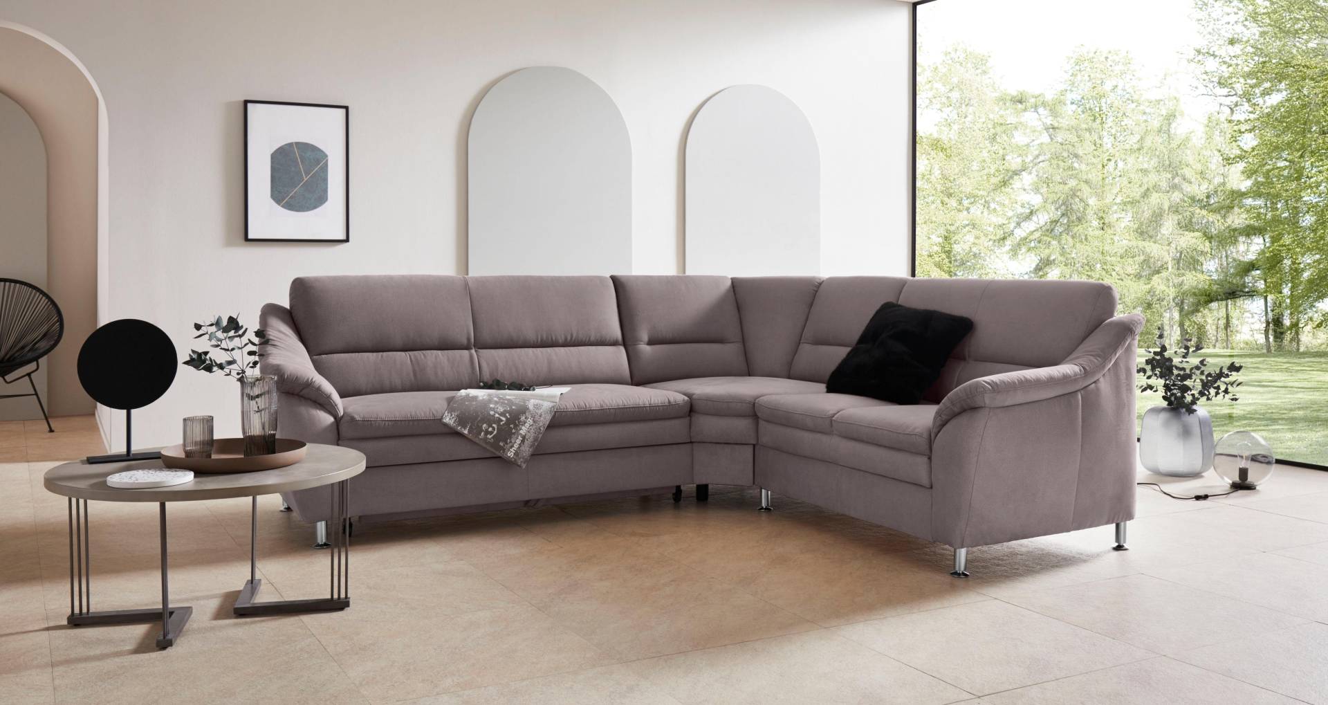 Places of Style Ecksofa »Cardoso L-Form«, mit Trapezecke für mehr Sitzkomfort, wahlweise auch mit Bettfunktion von PLACES OF STYLE