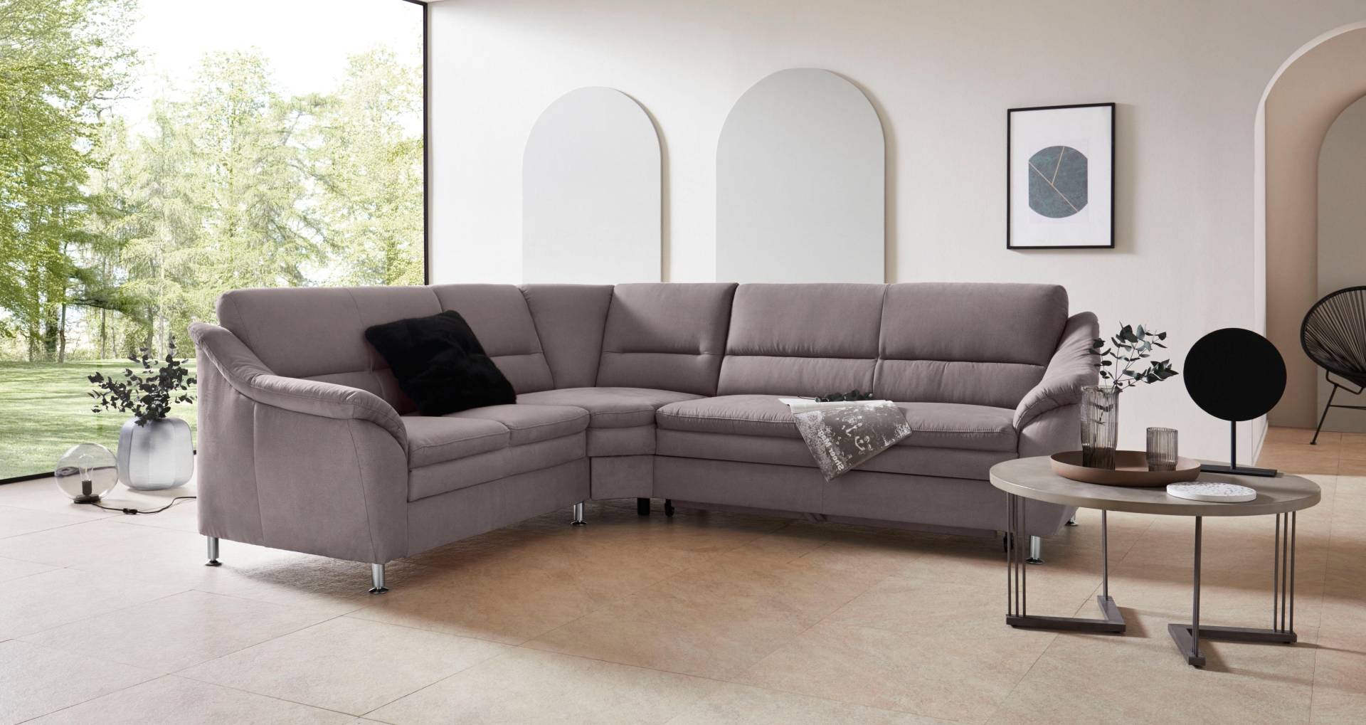 Places of Style Ecksofa »Cardoso L-Form«, mit Trapezecke für mehr Sitzkomfort, wahlweise auch mit Bettfunktion von PLACES OF STYLE