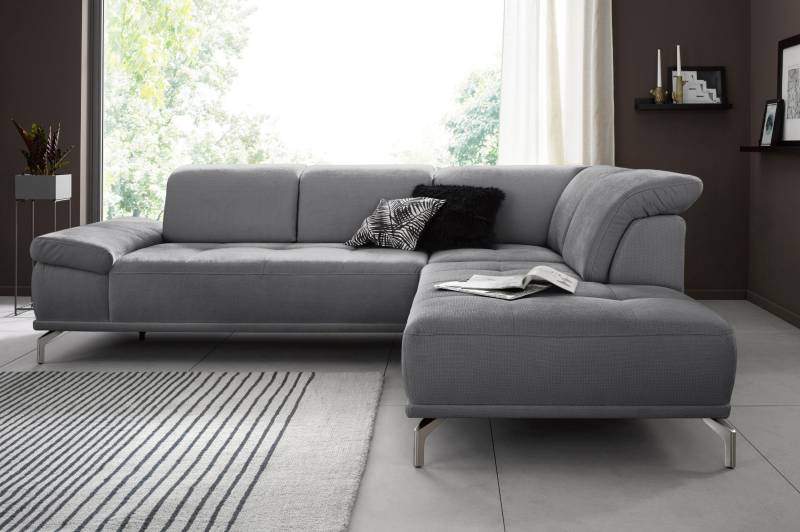 Places of Style Ecksofa »Caluna L-Form«, mit Sitztiefen- und Kopfteilverstellung (5fach) von PLACES OF STYLE