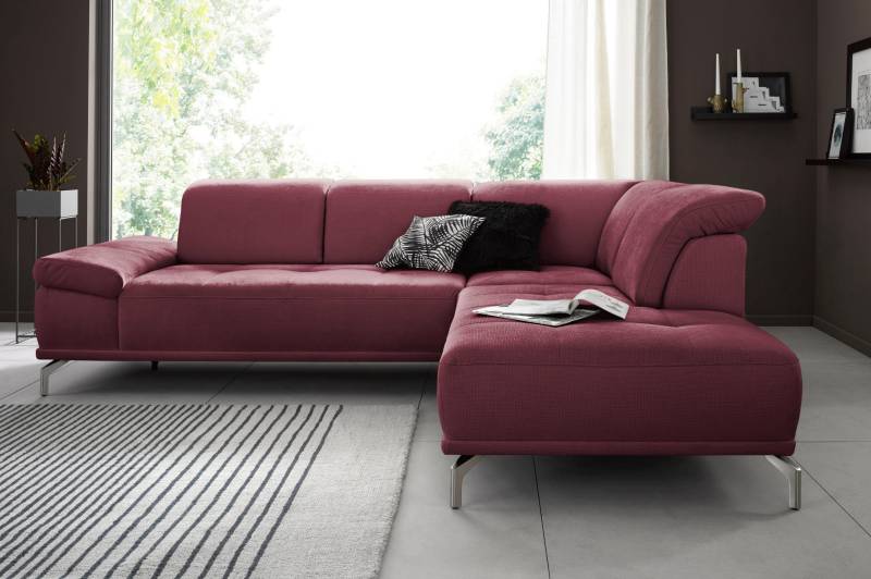 Places of Style Ecksofa »Caluna L-Form«, mit Sitztiefen- und Kopfteilverstellung (5fach) von PLACES OF STYLE