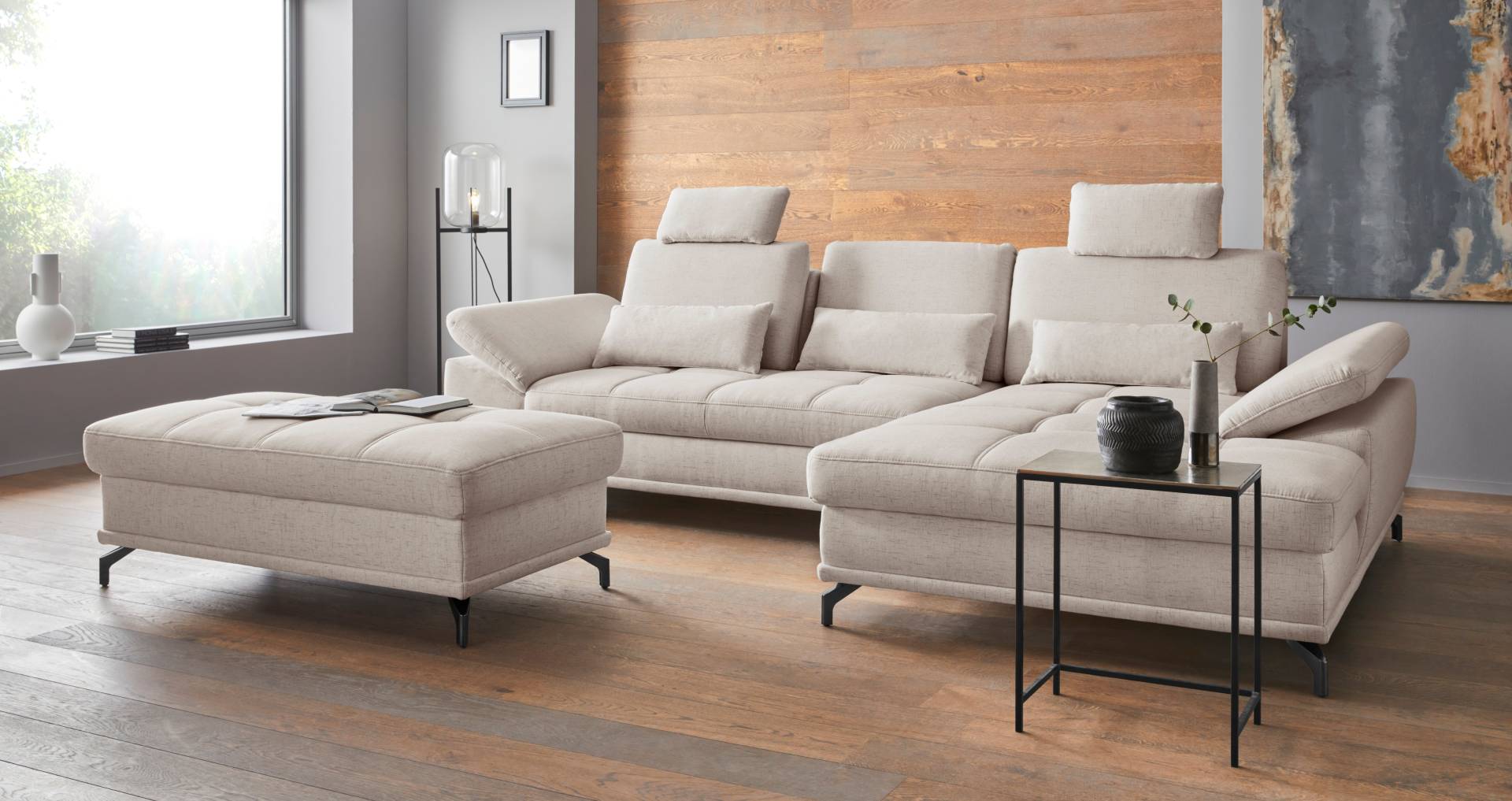 Places of Style Ecksofa Costello, mit Sitztiefenverstellung und Armlehnfunktion, incl. 3 Nierenkissen Places of Style Ecksofa Costello, mit Sitztiefenverstellung und Armlehnfunktion, incl. 3 Nierenkissen von PLACES OF STYLE