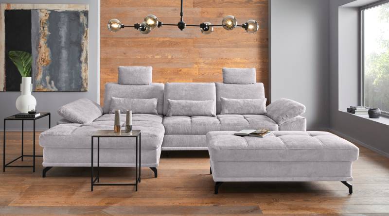 Places of Style Ecksofa Costello, mit Sitztiefenverstellung und Armlehnfunktion, incl. 3 Nierenkissen Places of Style Ecksofa Costello, mit Sitztiefenverstellung und Armlehnfunktion, incl. 3 Nierenkissen von PLACES OF STYLE