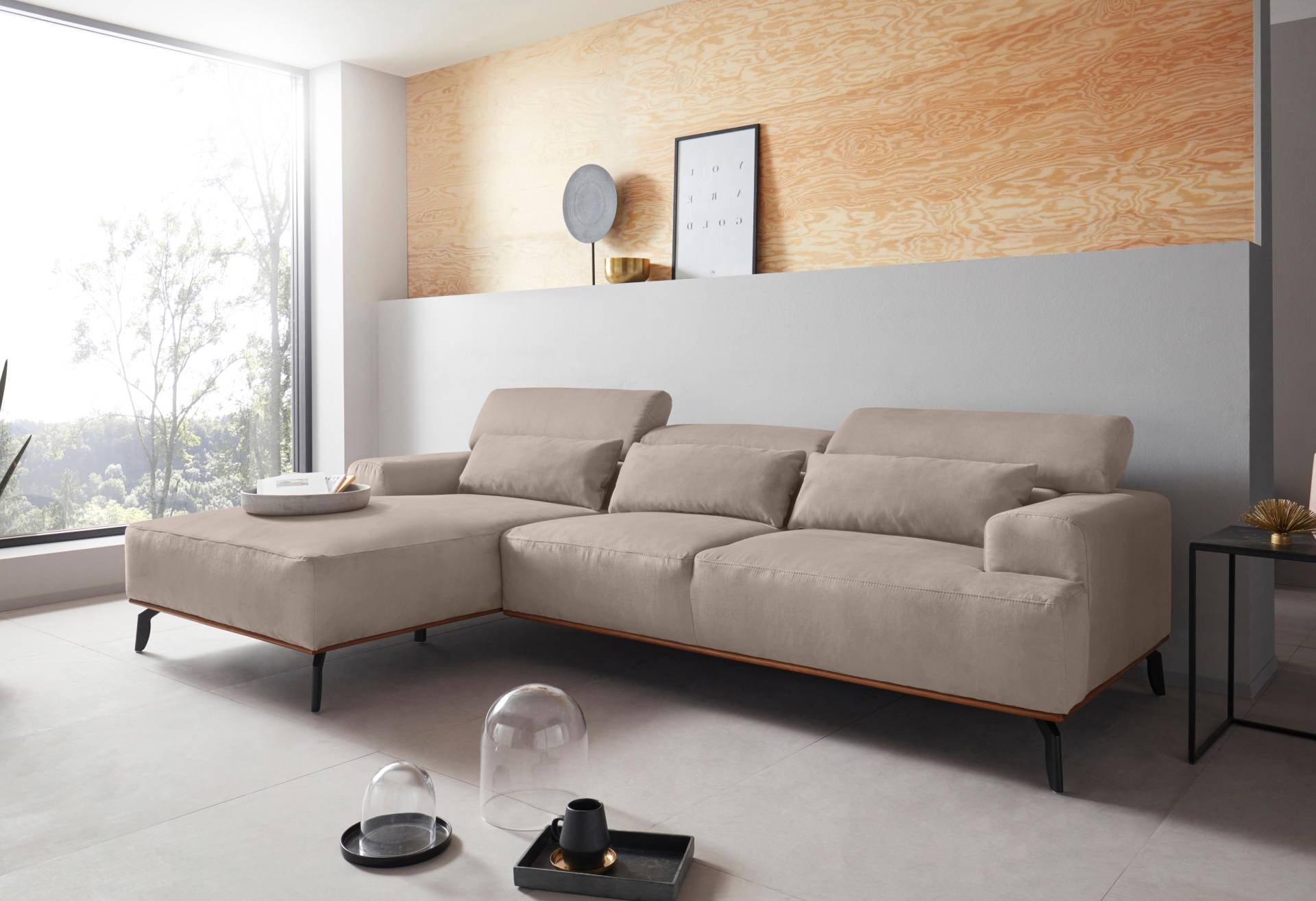 Places of Style Ecksofa »Carlo L-Form«, Kopfteilverstellung von PLACES OF STYLE