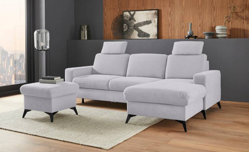 Places of Style Ecksofa »Lolland L-Form«, Wahlweise mit Bettfunktion und Bettkasten, Federkern von PLACES OF STYLE