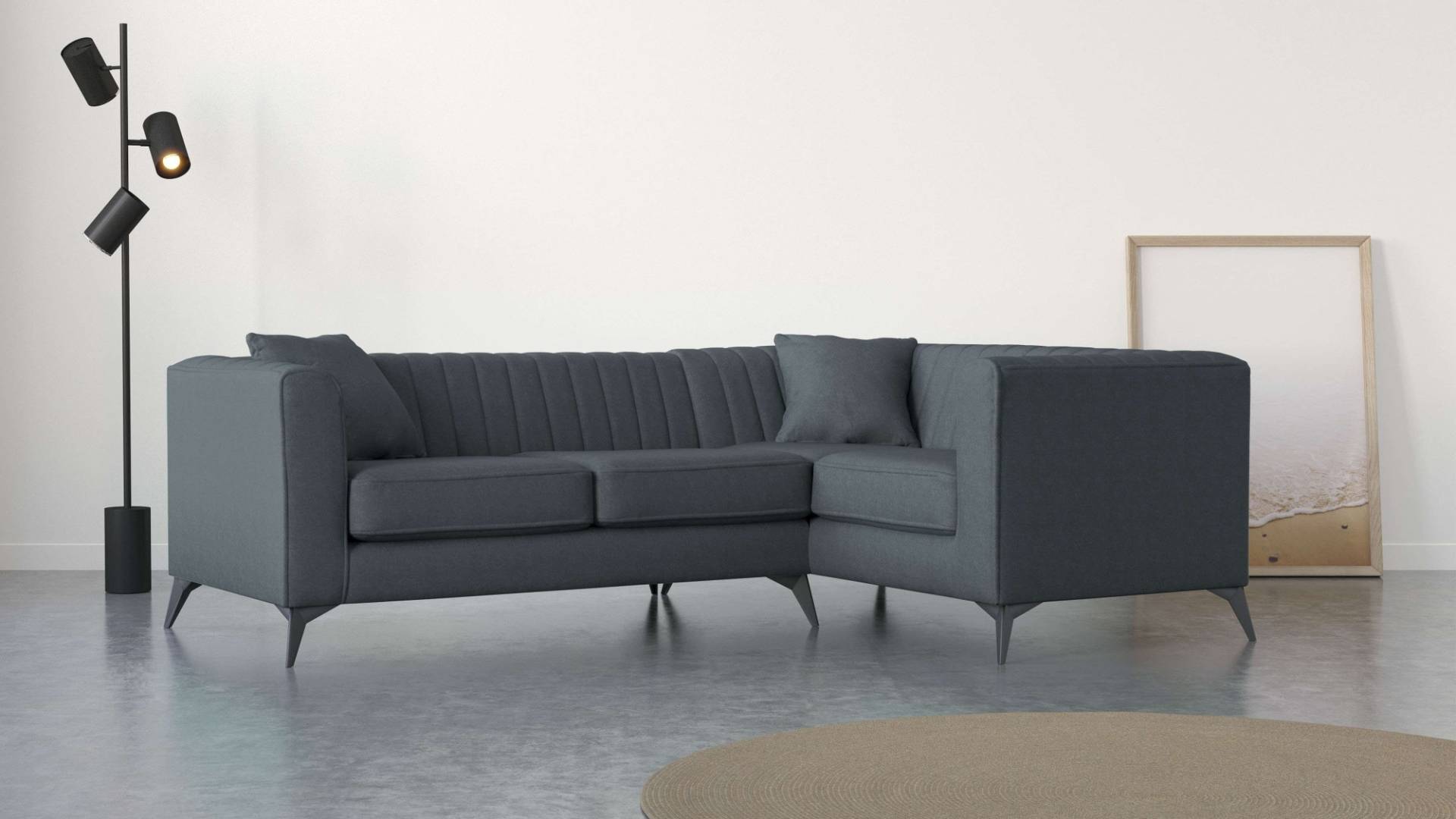 Places of Style Ecksofa »MATTHEW B/T/H: 240/167/74 cm«, L-Form, Steppung im Rücken, incl. Zierkissen, lose Sitzkissen von PLACES OF STYLE