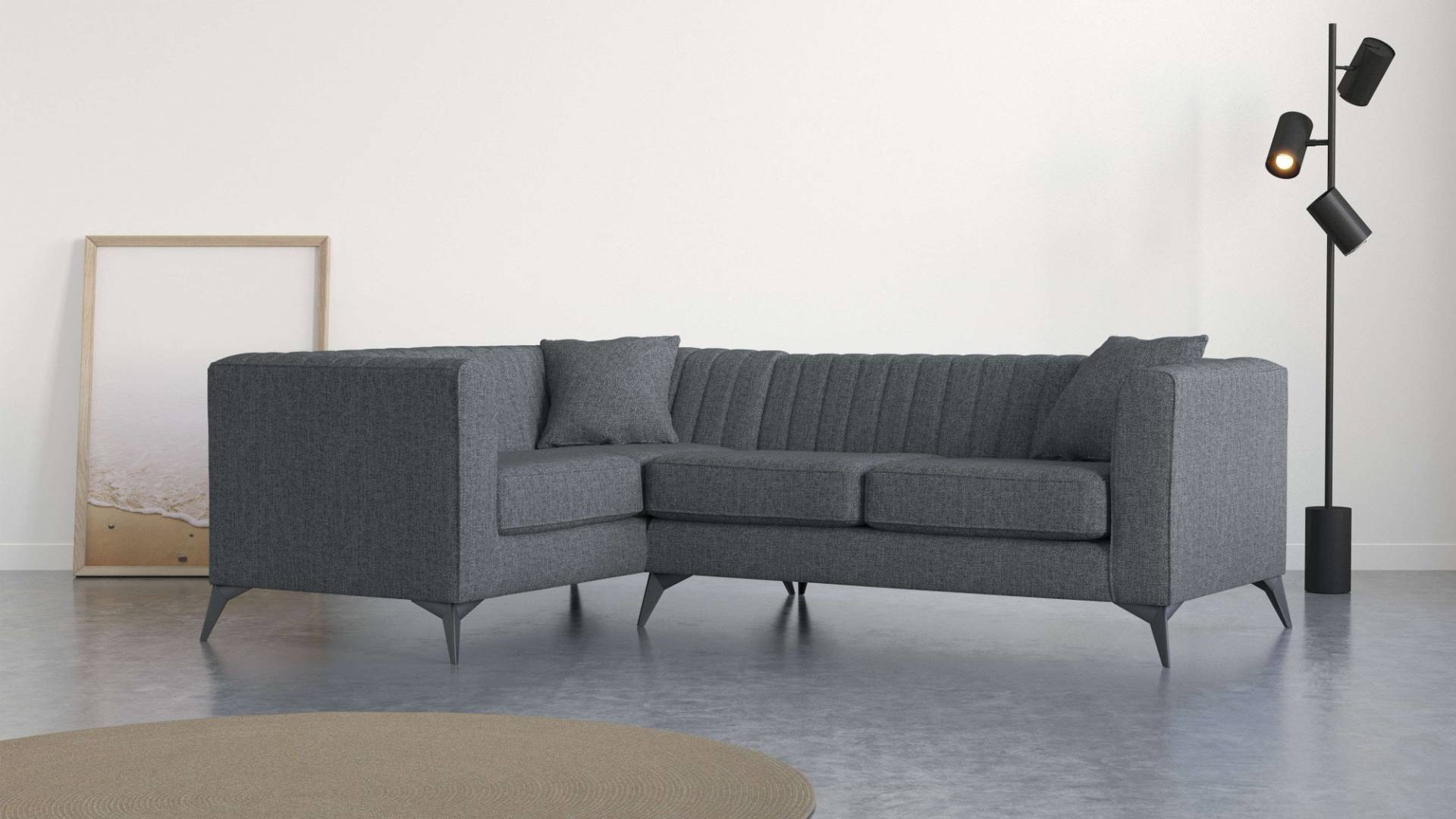 Places of Style Ecksofa »MATTHEW B/T/H: 240/167/74 cm«, L-Form, Steppung im Rücken, incl. Zierkissen, lose Sitzkissen von PLACES OF STYLE