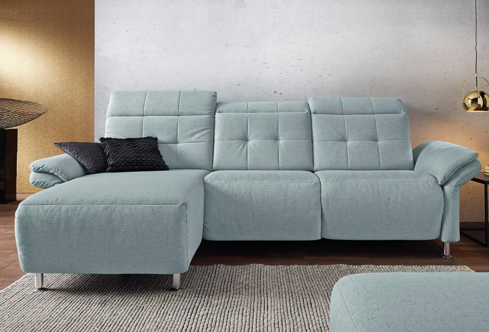 Places of Style Ecksofa »Manhattan L-Form«, 2 Sitze mit elektrischer Relaxfunktion, verstellbare Armlehnen von PLACES OF STYLE