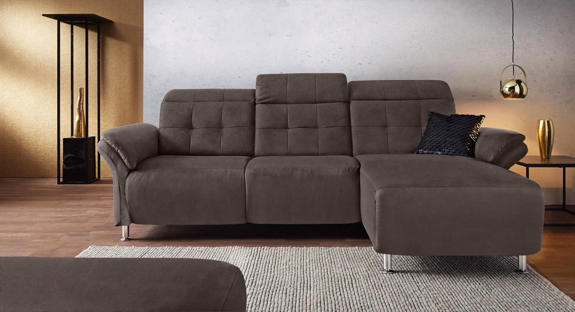 Places of Style Ecksofa »Manhattan L-Form«, 2 Sitze mit elektrischer Relaxfunktion, verstellbare Armlehnen von PLACES OF STYLE