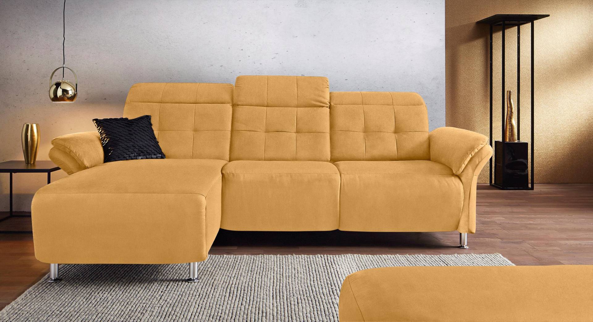 Places of Style Ecksofa »Manhattan L-Form«, 2 Sitze mit elektrischer Relaxfunktion, verstellbare Armlehnen von PLACES OF STYLE