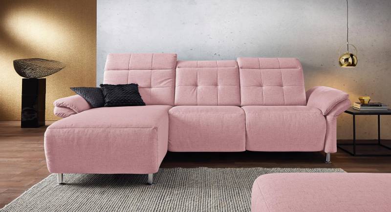 Places of Style Ecksofa »Manhattan L-Form«, 2 Sitze mit elektrischer Relaxfunktion, verstellbare Armlehnen von PLACES OF STYLE