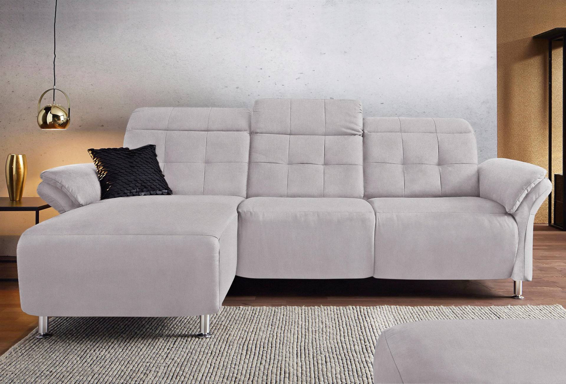 Places of Style Ecksofa »Manhattan L-Form«, 2 Sitze mit elektrischer Relaxfunktion, verstellbare Armlehnen von PLACES OF STYLE