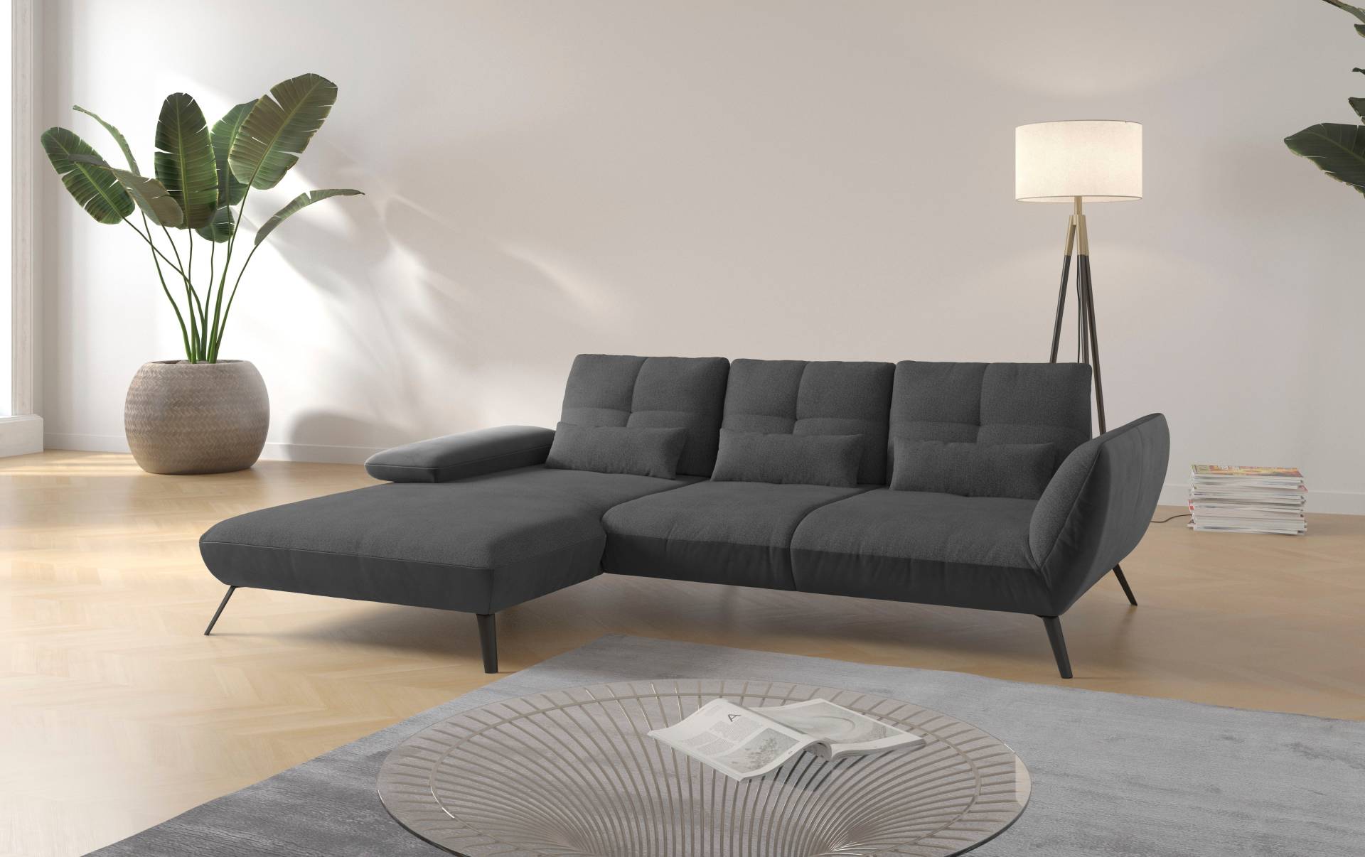 Places of Style Ecksofa »Mikado L-Form«, inkl. Sitztiefenverstellung und Armteilverstellung von PLACES OF STYLE