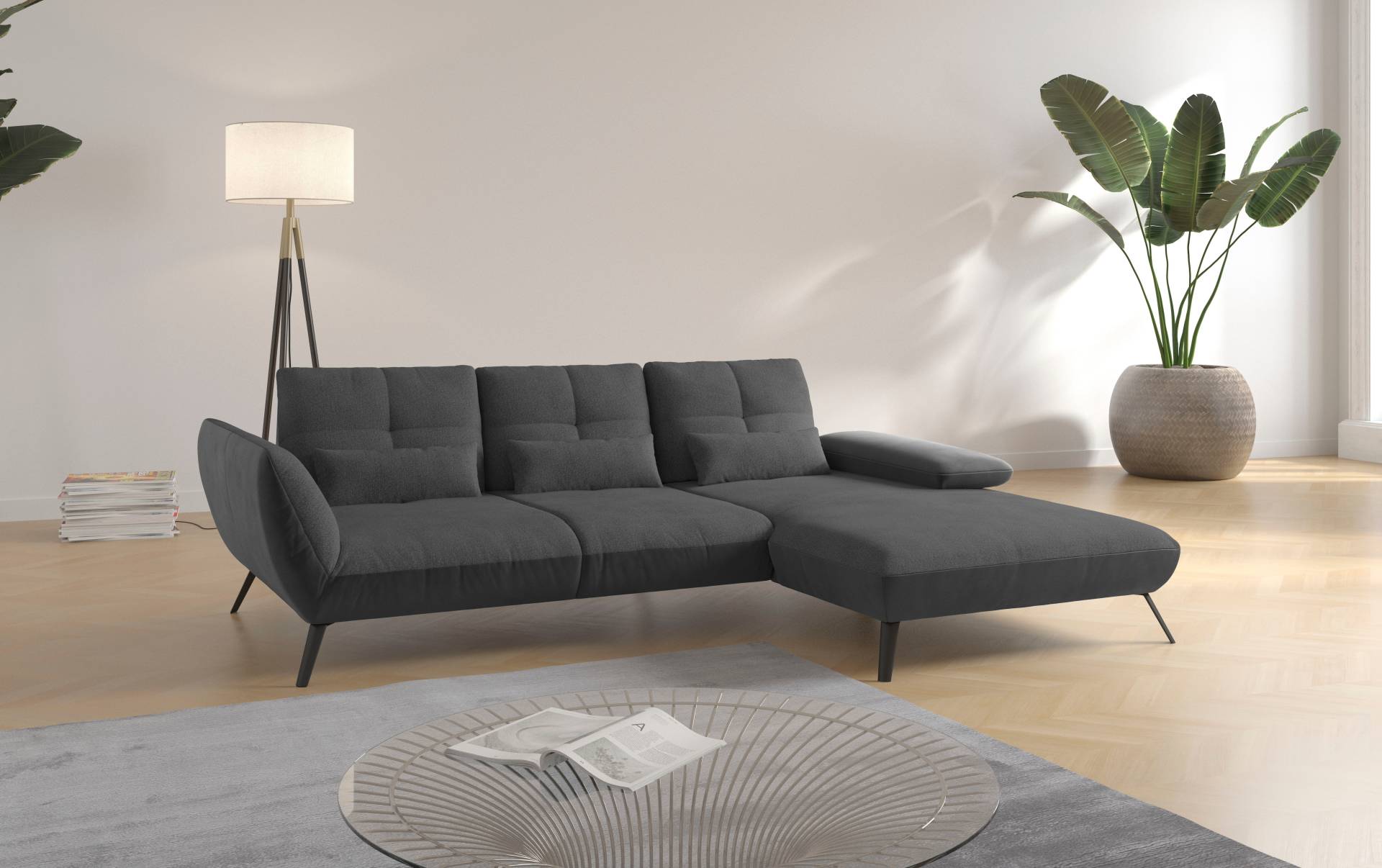 Places of Style Ecksofa »Mikado L-Form«, inkl. Sitztiefenverstellung und Armteilverstellung von PLACES OF STYLE