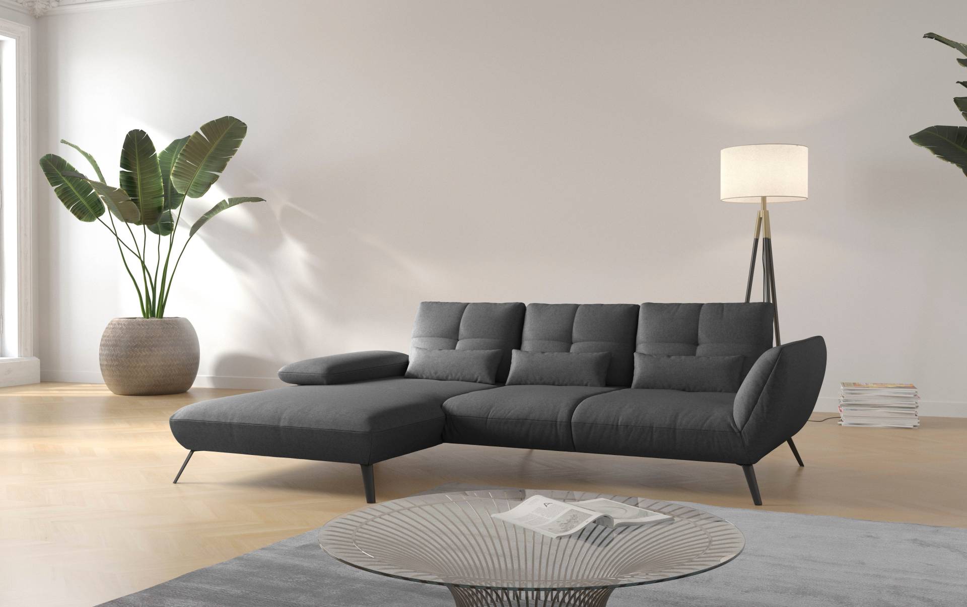 Places of Style Ecksofa »Mikado L-Form«, inkl. Sitztiefenverstellung und Armteilverstellung von PLACES OF STYLE