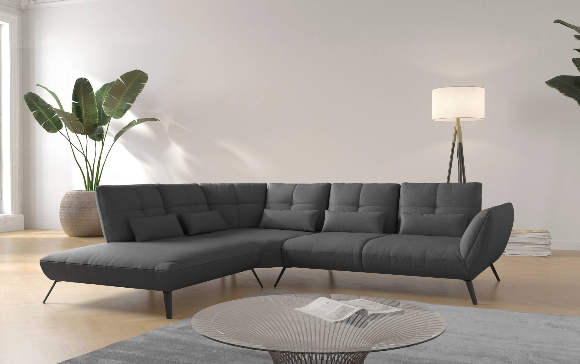 Places of Style Ecksofa »Mikado L-Form«, inkl. Sitztiefenverstellung und Armteilverstellung von PLACES OF STYLE