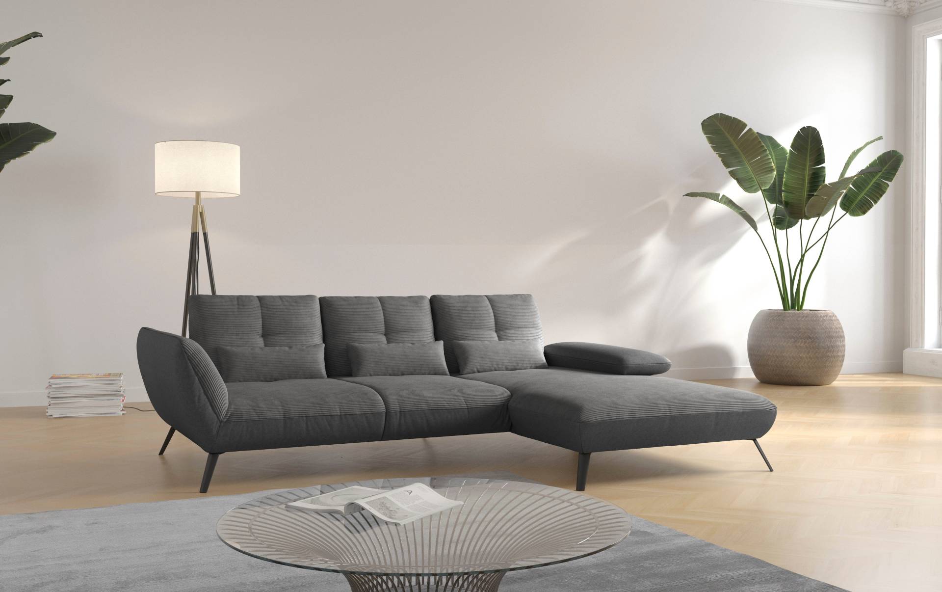 Places of Style Ecksofa »Mikado L-Form«, inkl. Sitztiefenverstellung und Armteilverstellung von PLACES OF STYLE