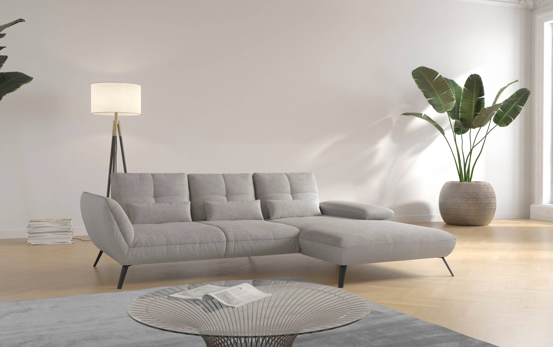 Places of Style Ecksofa »Mikado L-Form«, inkl. Sitztiefenverstellung und Armteilverstellung von PLACES OF STYLE