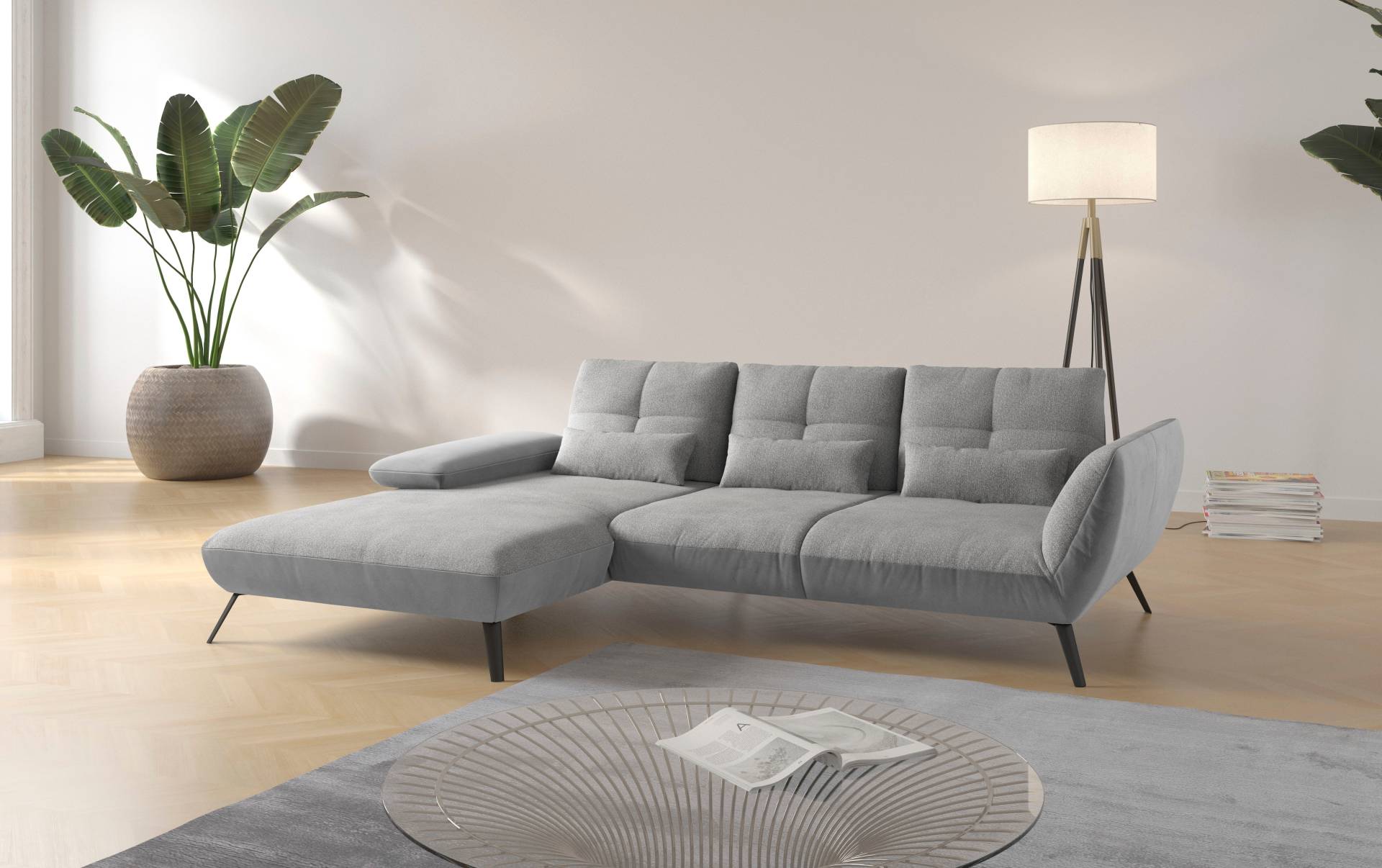 Places of Style Ecksofa »Mikado L-Form«, inkl. Sitztiefenverstellung und Armteilverstellung von PLACES OF STYLE