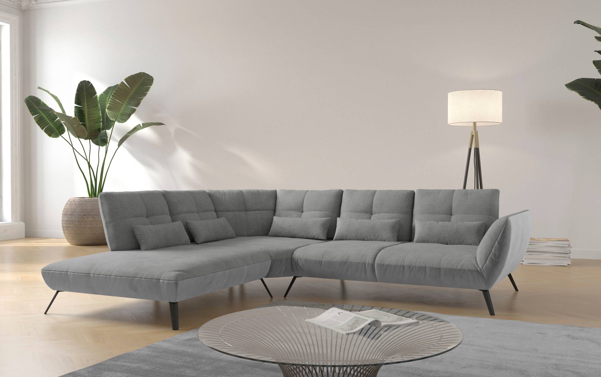 Places of Style Ecksofa »Mikado L-Form«, inkl. Sitztiefenverstellung und Armteilverstellung von PLACES OF STYLE