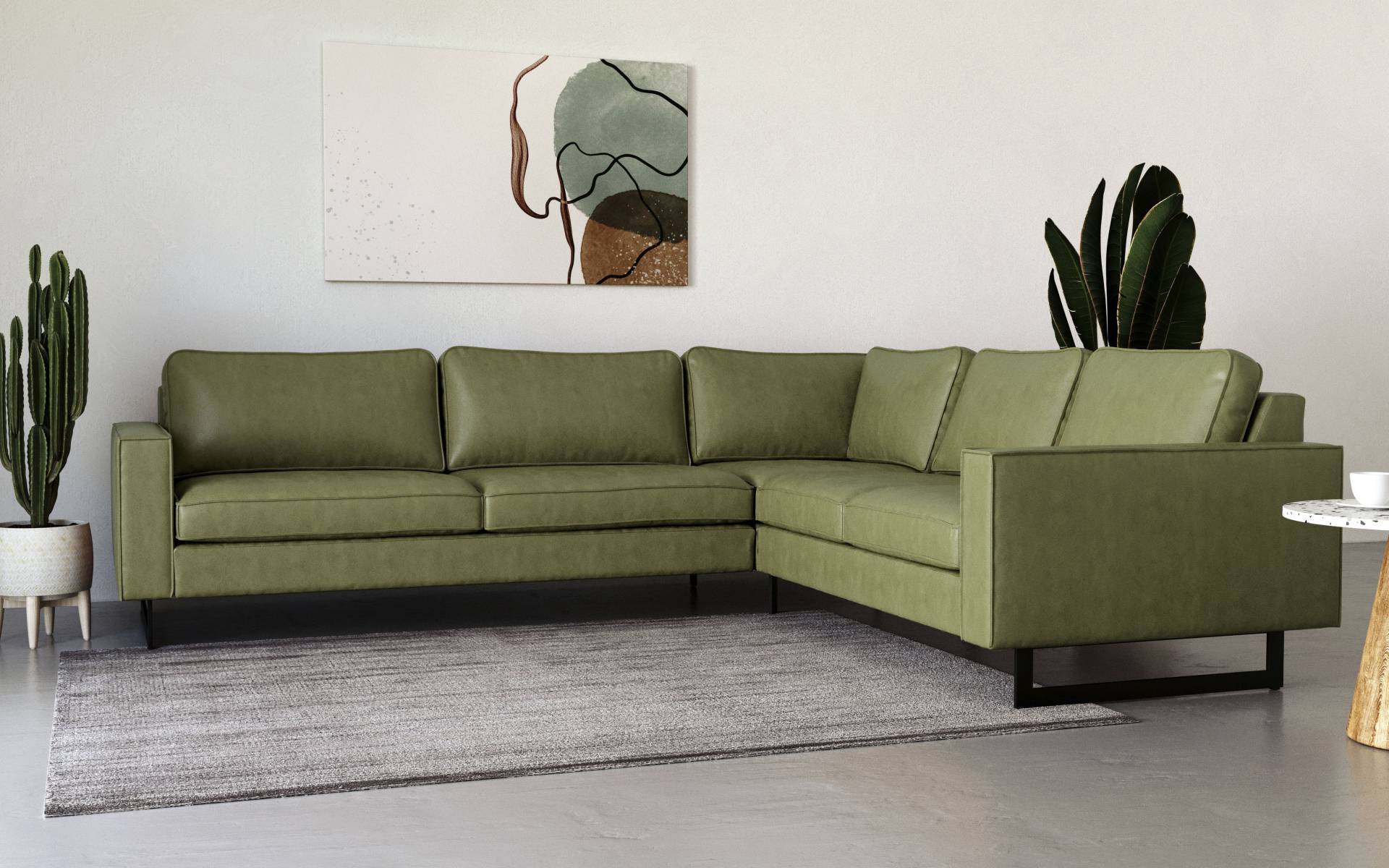 Places of Style Ecksofa »Pinto, 250/290 cm, langer Schenkel, XXL, Ottomane«, Cord, Feincord, Luxus-Microfaser Leder und Chenille von PLACES OF STYLE