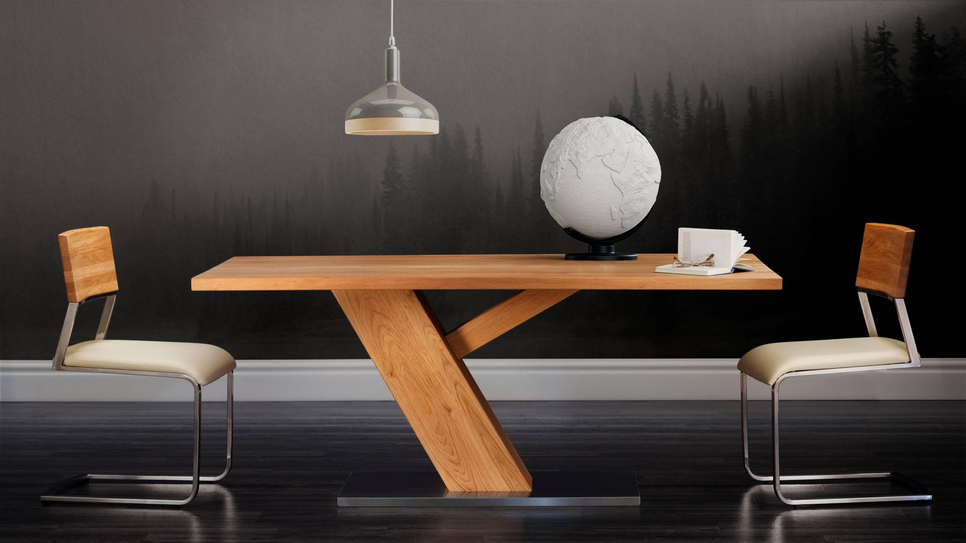 Places of Style Esstisch »Ranger«, aus massiver Wildeiche und Edelstahl Places of Style Esstisch »Ranger«, aus massiver Wildeiche und Edelstahl von PLACES OF STYLE