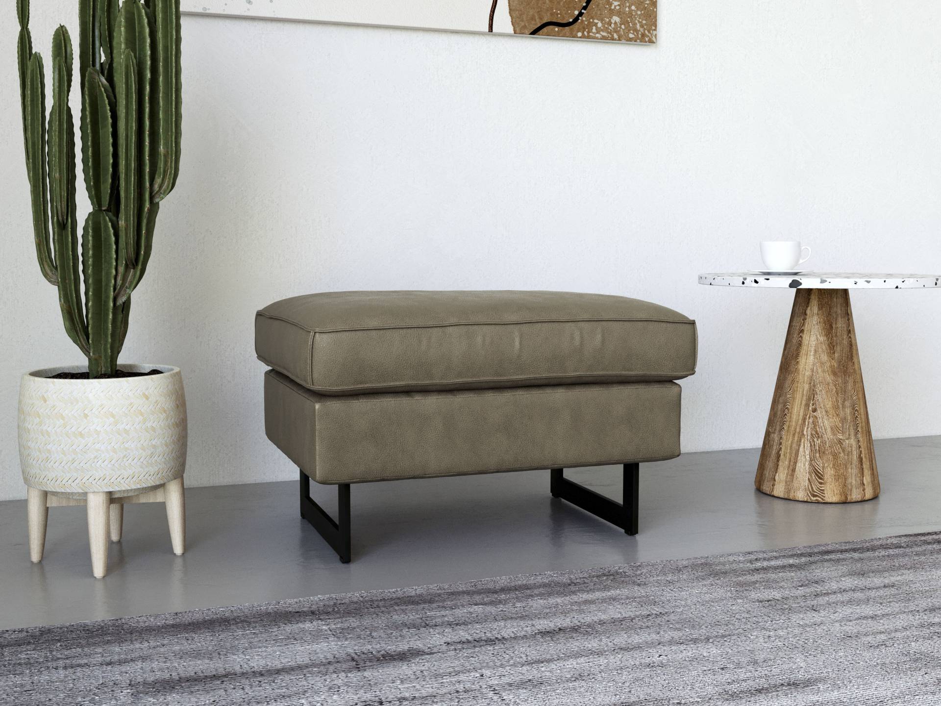 Places of Style Hocker »Pinto«, mit Keder, Metallfüssen und auch in Cord Bezug erhältlich Places of Style Hocker »Pinto«, mit Keder, Metallfüssen und auch in Cord Bezug erhältlich von PLACES OF STYLE