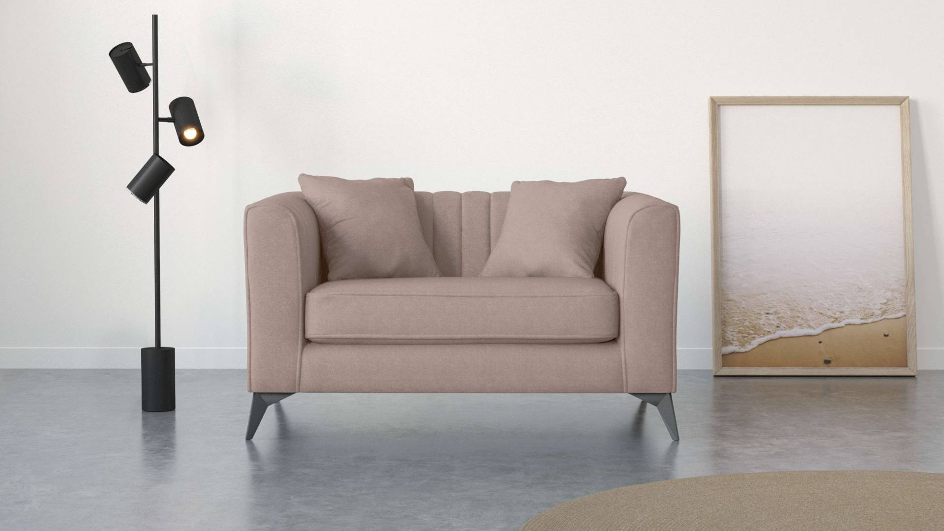 Places of Style Loveseat »MATTHEW B/T/H: 130/86/74 cm Sessel«, incl. Zierkissen, feine Steppung im Rücken, belastbar bis 200kg Places of Style Loveseat »MATTHEW B/T/H: 130/86/74 cm Sessel«, incl. Zierkissen, feine Steppung im Rücken, belastbar bis 200kg von PLACES OF STYLE