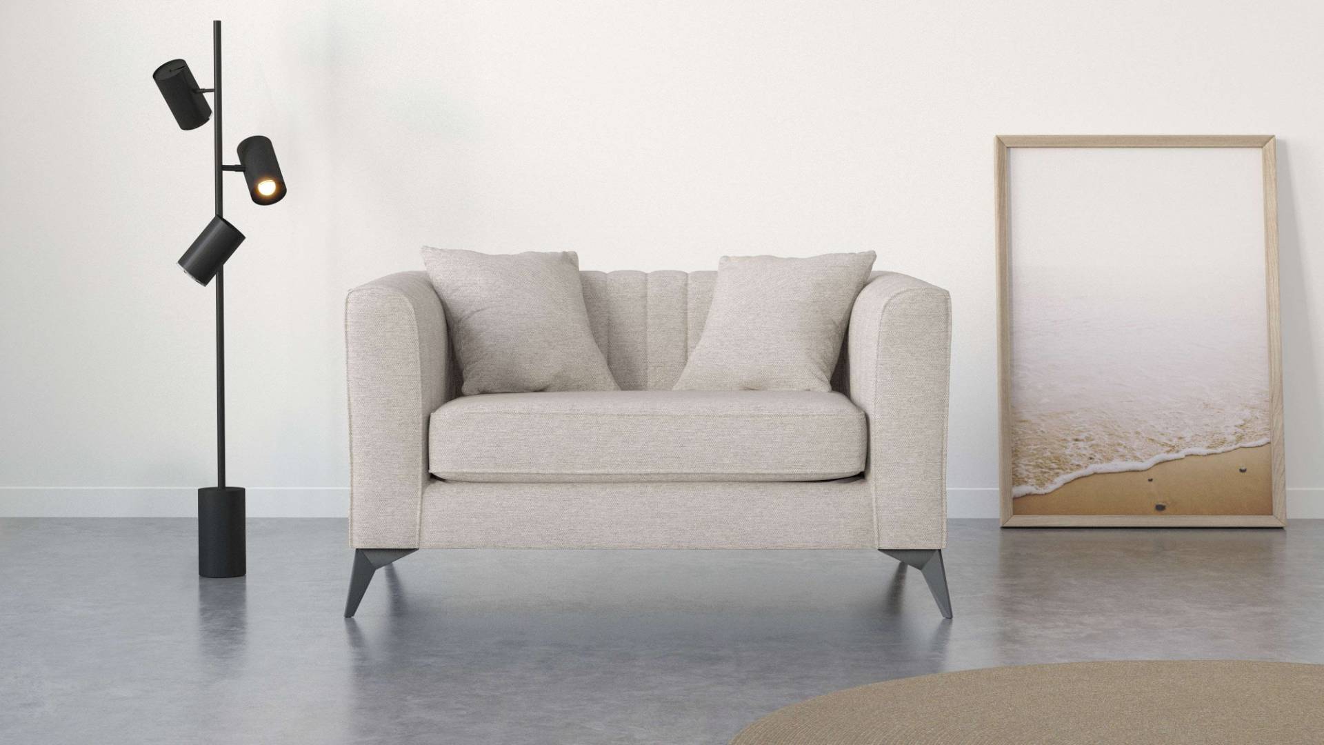 Places of Style Loveseat »MATTHEW B/T/H: 130/86/74 cm Sessel«, incl. Zierkissen, feine Steppung im Rücken, belastbar bis 200kg Places of Style Loveseat »MATTHEW B/T/H: 130/86/74 cm Sessel«, incl. Zierkissen, feine Steppung im Rücken, belastbar bis 200kg von PLACES OF STYLE