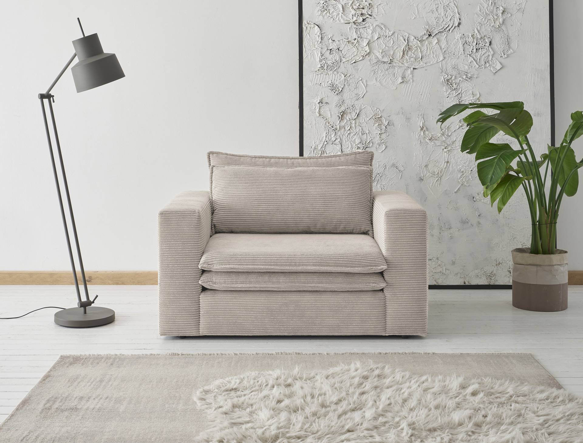 Places of Style Loveseat »PIAGGE«, Hochwertiger Cord, trendiger Loveseat von PLACES OF STYLE