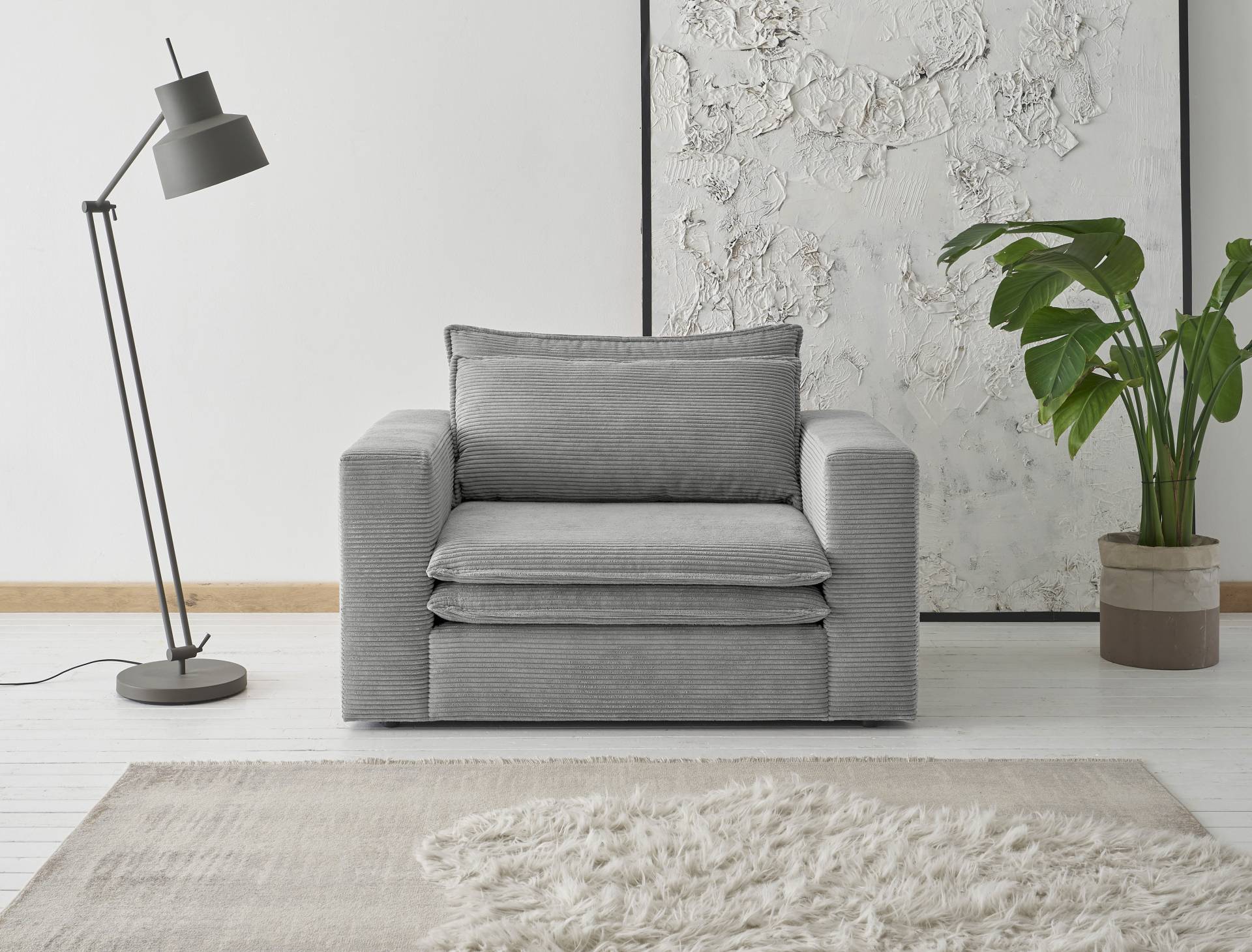 Places of Style Loveseat »PIAGGE«, Hochwertiger Cord, trendiger Loveseat von PLACES OF STYLE