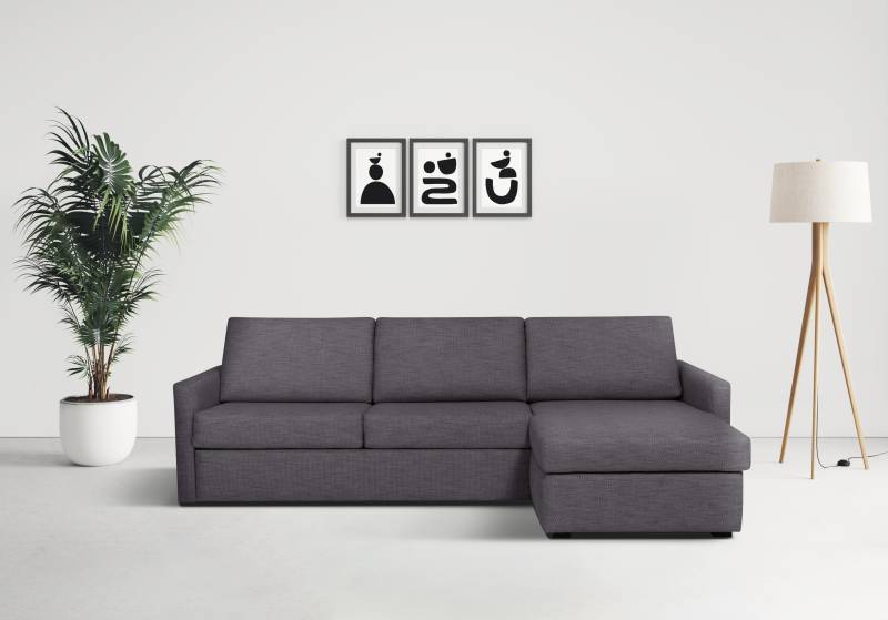 Places of Style Schlafsofa »GOLDPOINT Ecksofa 264 cm, Liegefläche (140/200cm), L-Form,«, Bettfunktion, Bonell-Federkernmatratze und Dauerschläfer-Funktion von PLACES OF STYLE