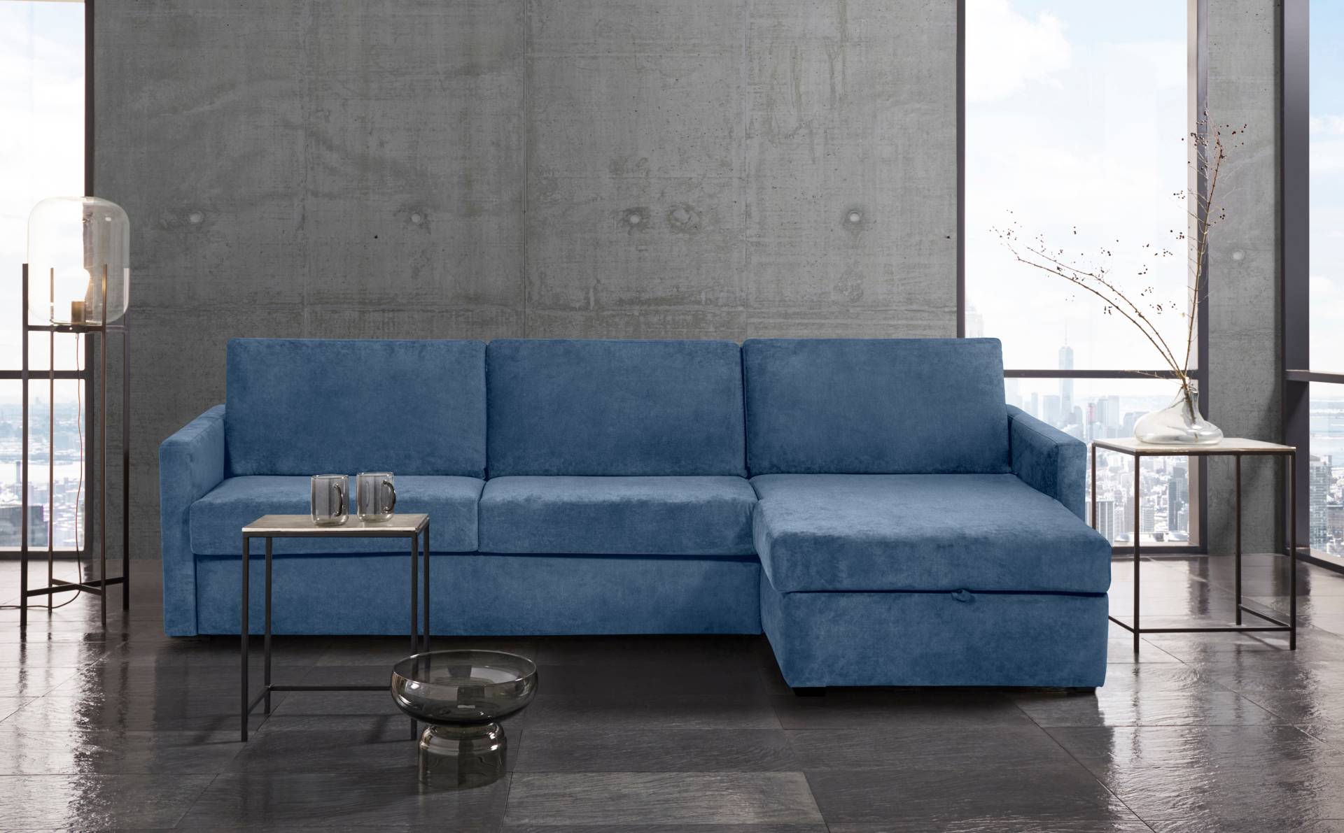 Places of Style Schlafsofa »GOLDPOINT Ecksofa 264 cm, Liegefläche (140/200cm), L-Form,«, Bettfunktion, Bonell-Federkernmatratze und Dauerschläfer-Funktion von PLACES OF STYLE