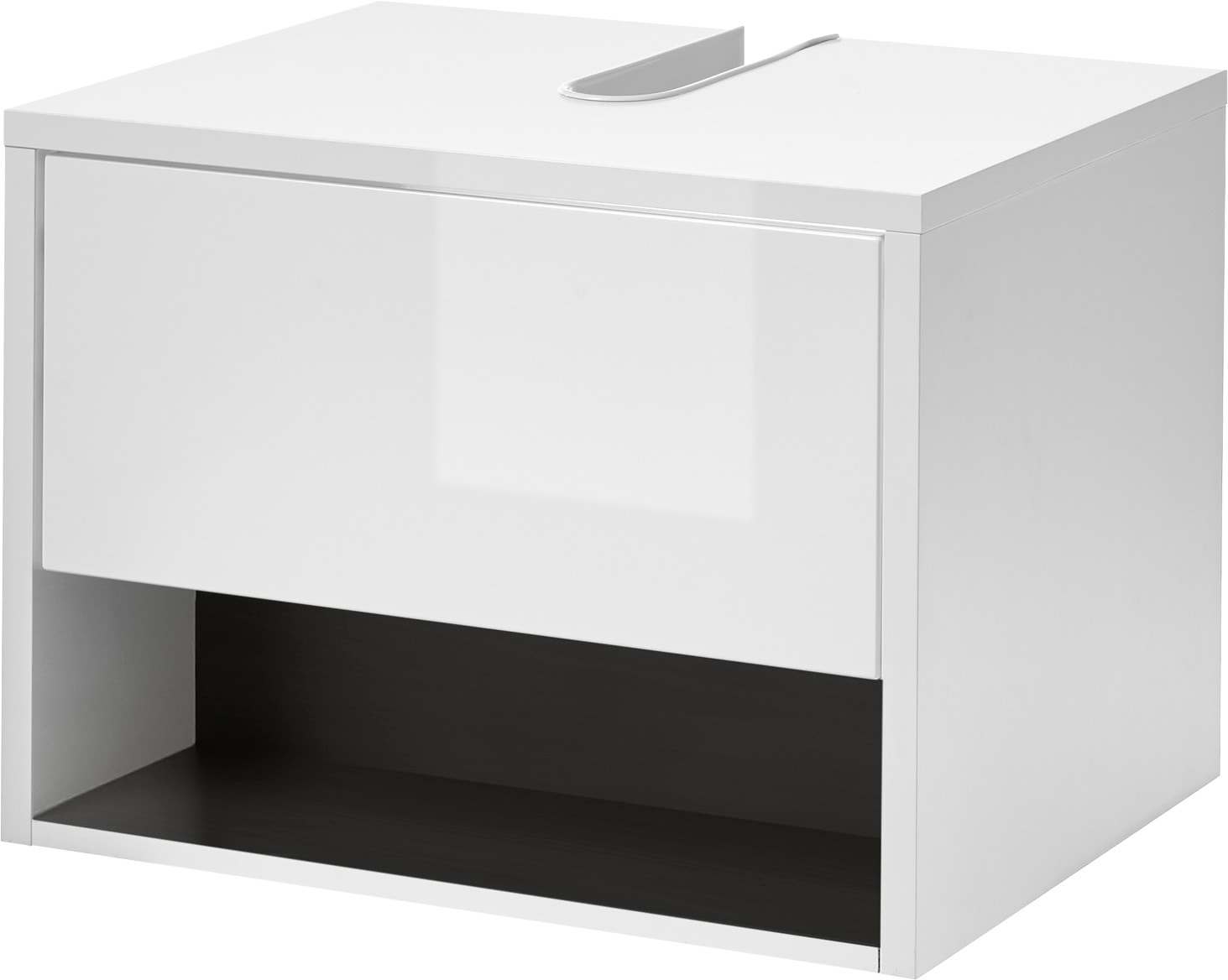 Places of Style Waschbeckenunterschrank »Studio Line, Badschrank in Hochglanz Weiss, Waschtisch«, in zwei Farben verfügbar, ausreichend Stauraum Places of Style Waschbeckenunterschrank »Studio Line, Badschrank in Hochglanz Weiss, Waschtisch«, in zwei Farben verfügbar, ausreichend Stauraum von PLACES OF STYLE
