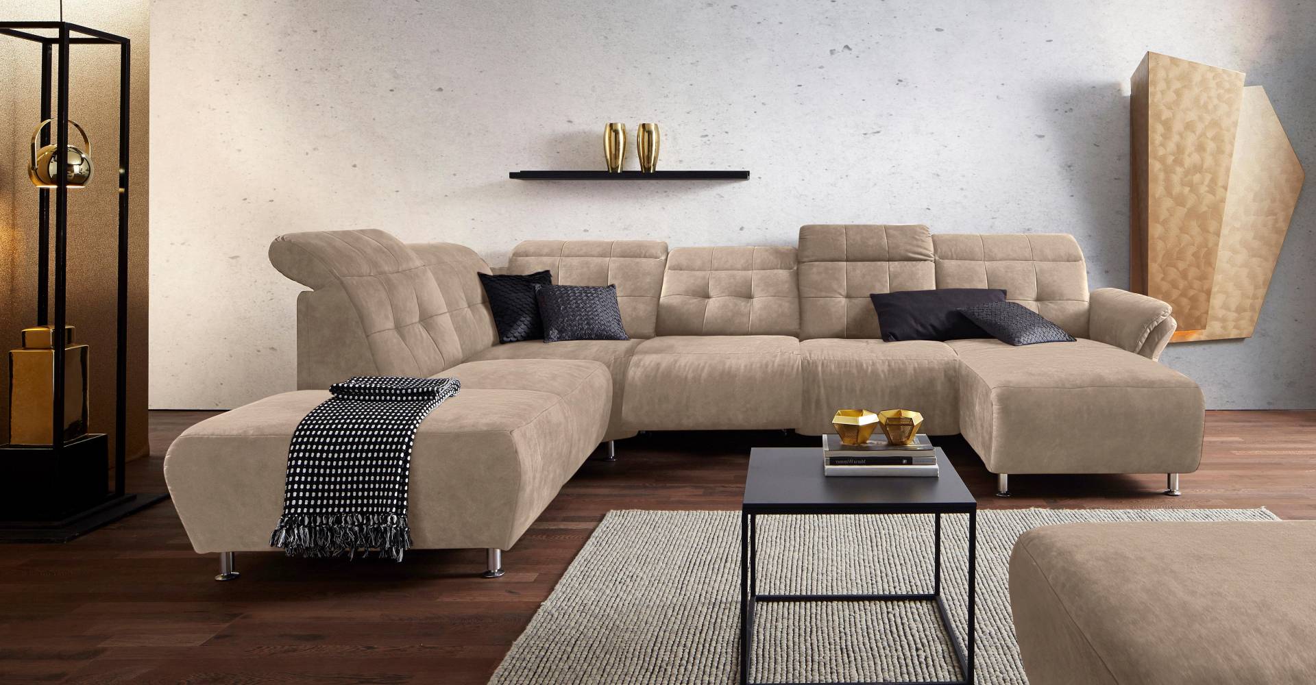 Places of Style Wohnlandschaft »Manhattan U-Form«, 2 Sitze mit elektrischer Relaxfunktion, verstellbare Armlehnen Places of Style Wohnlandschaft »Manhattan U-Form«, 2 Sitze mit elektrischer Relaxfunktion, verstellbare Armlehnen von PLACES OF STYLE
