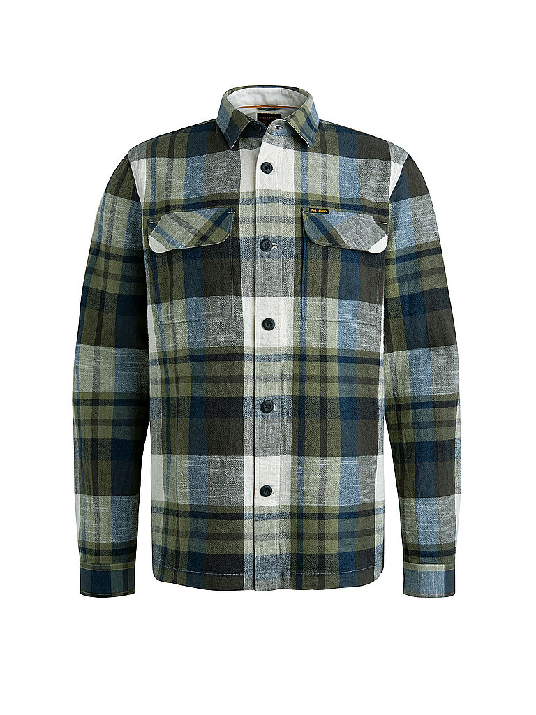 PME LEGEND Overshirt  olive | XXL von PME LEGEND