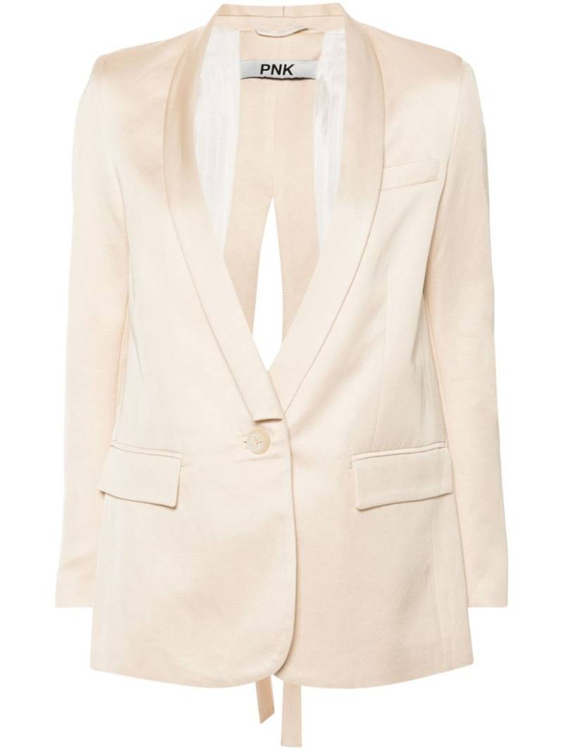 PNK V-back single-breasted blazer - Neutrals von PNK