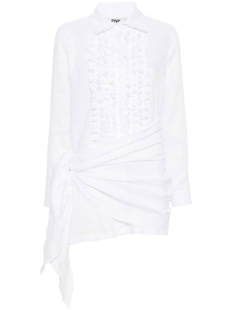 PNK linen mini dress - White von PNK