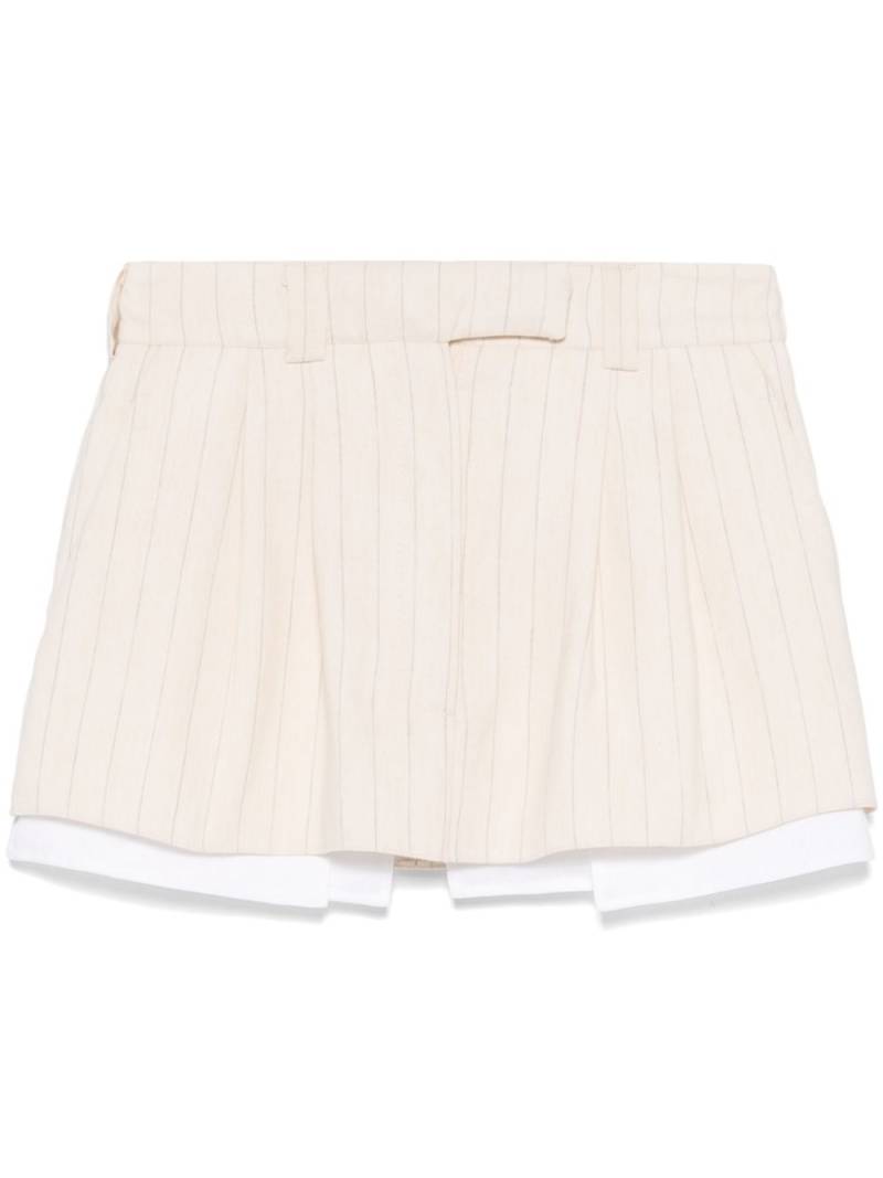 PNK pinstripe mini skirt - Neutrals von PNK