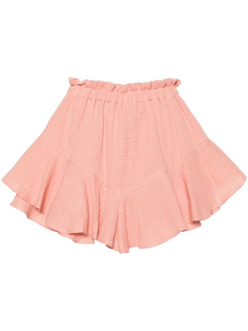 PNK ruffled cotton shorts - Pink von PNK