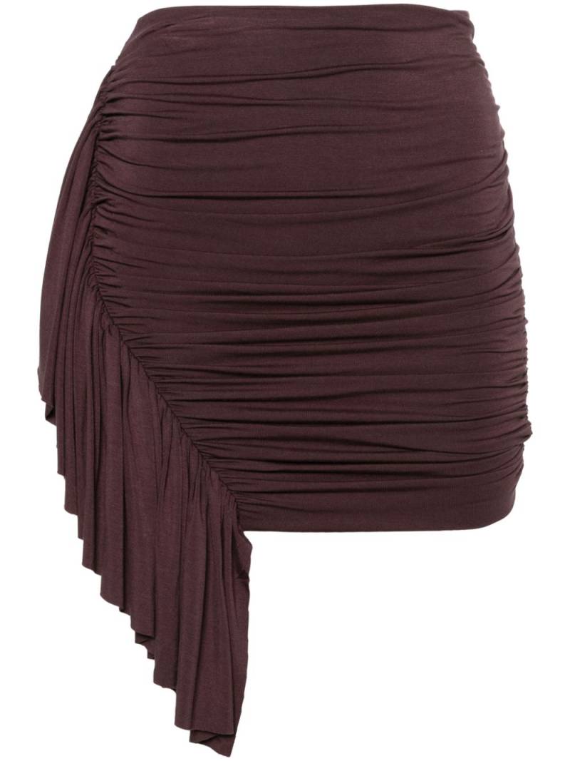 PNK ruffled-detailed jersey skirt - Brown von PNK