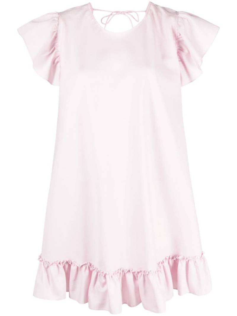 PNK ruffled short-sleeve cotton minidress - Pink von PNK