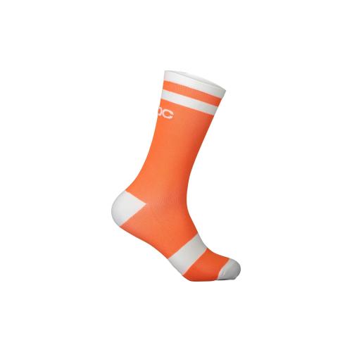 POC Lure MTB Sock Long - Zink Orange/Hydrogen White (Grösse: L/43-45) von POC