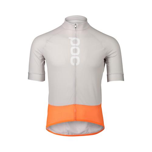 POC Ms Essential Road Logo Jersey - Granite Grey/Zink Orange (Grösse: L) von POC