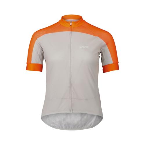 POC Ws Essential Road Logo Jersey - Zink Orange/Granite Grey (Grösse: S) von POC