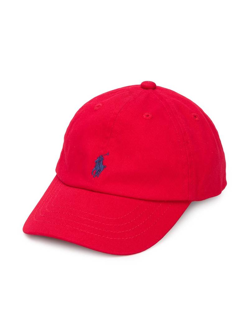 POLO RALPH LAUREN KIDS Chino Baseball logo cap - Red von POLO RALPH LAUREN KIDS