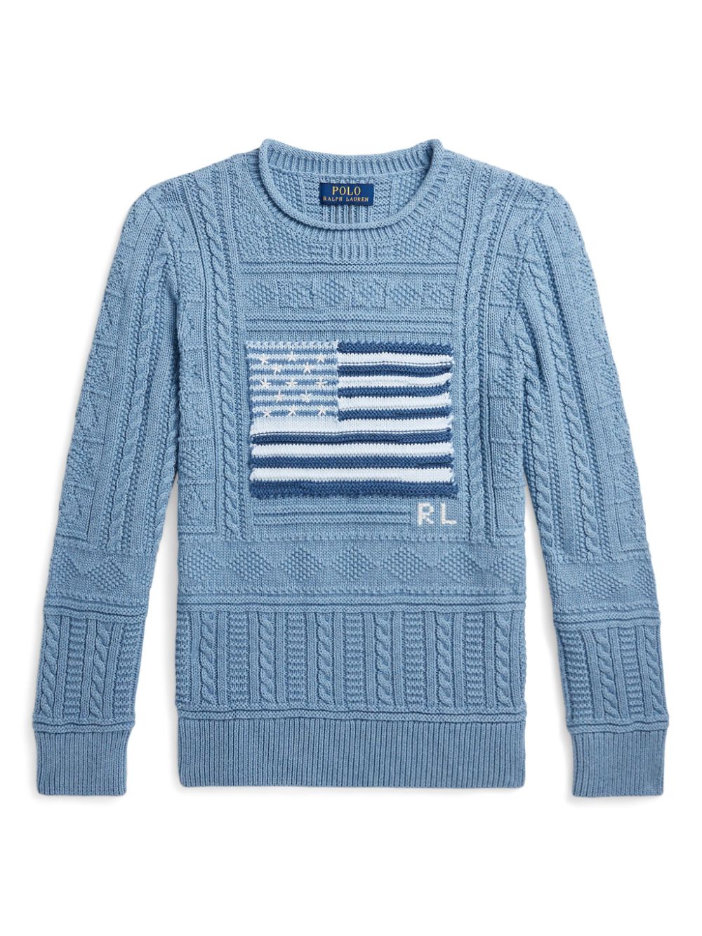 POLO RALPH LAUREN KIDS Indigo Flag cotton jumper - Blue von POLO RALPH LAUREN KIDS