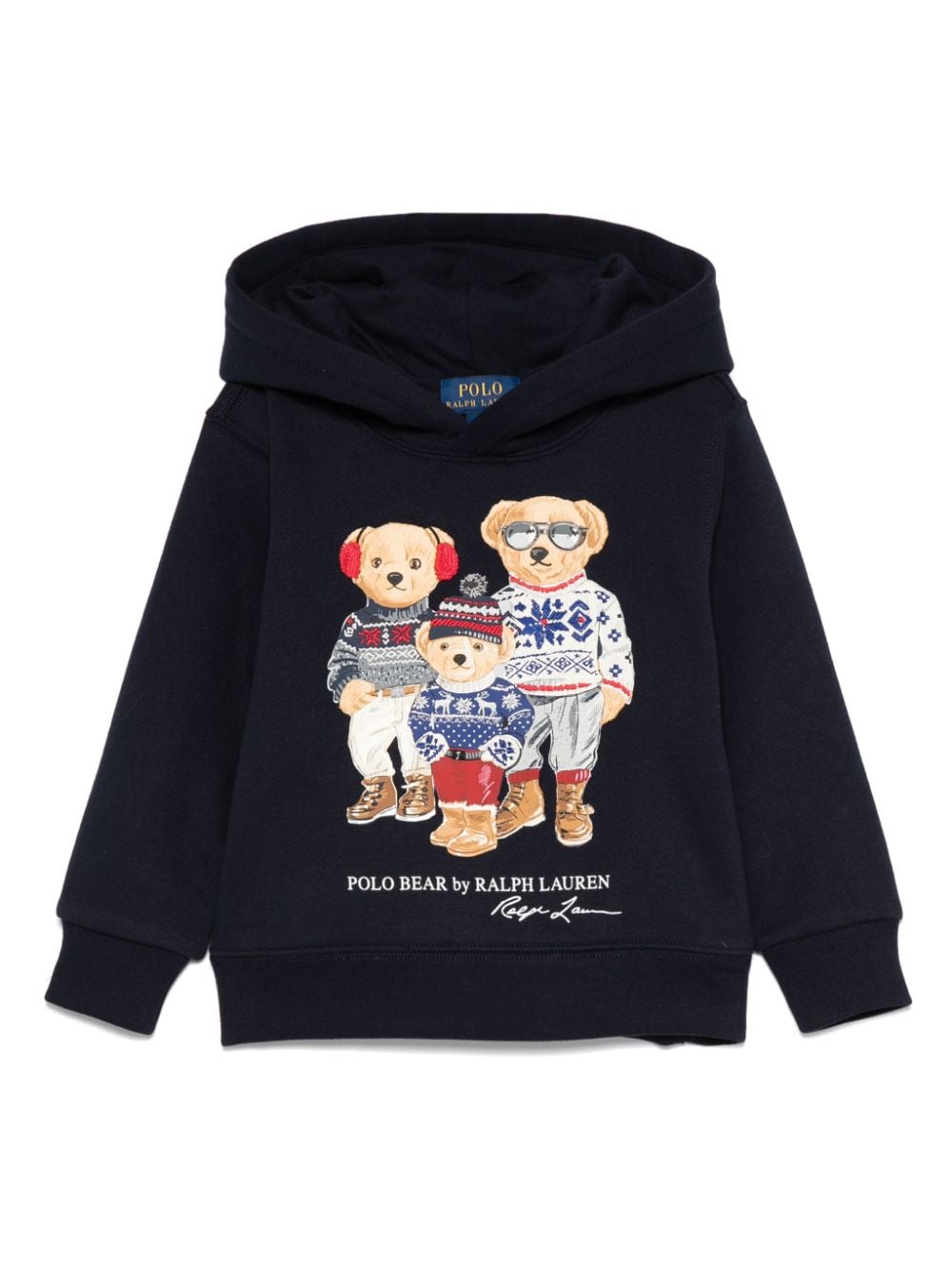 POLO RALPH LAUREN KIDS Polo Bear-motif hoodie - Blue von POLO RALPH LAUREN KIDS