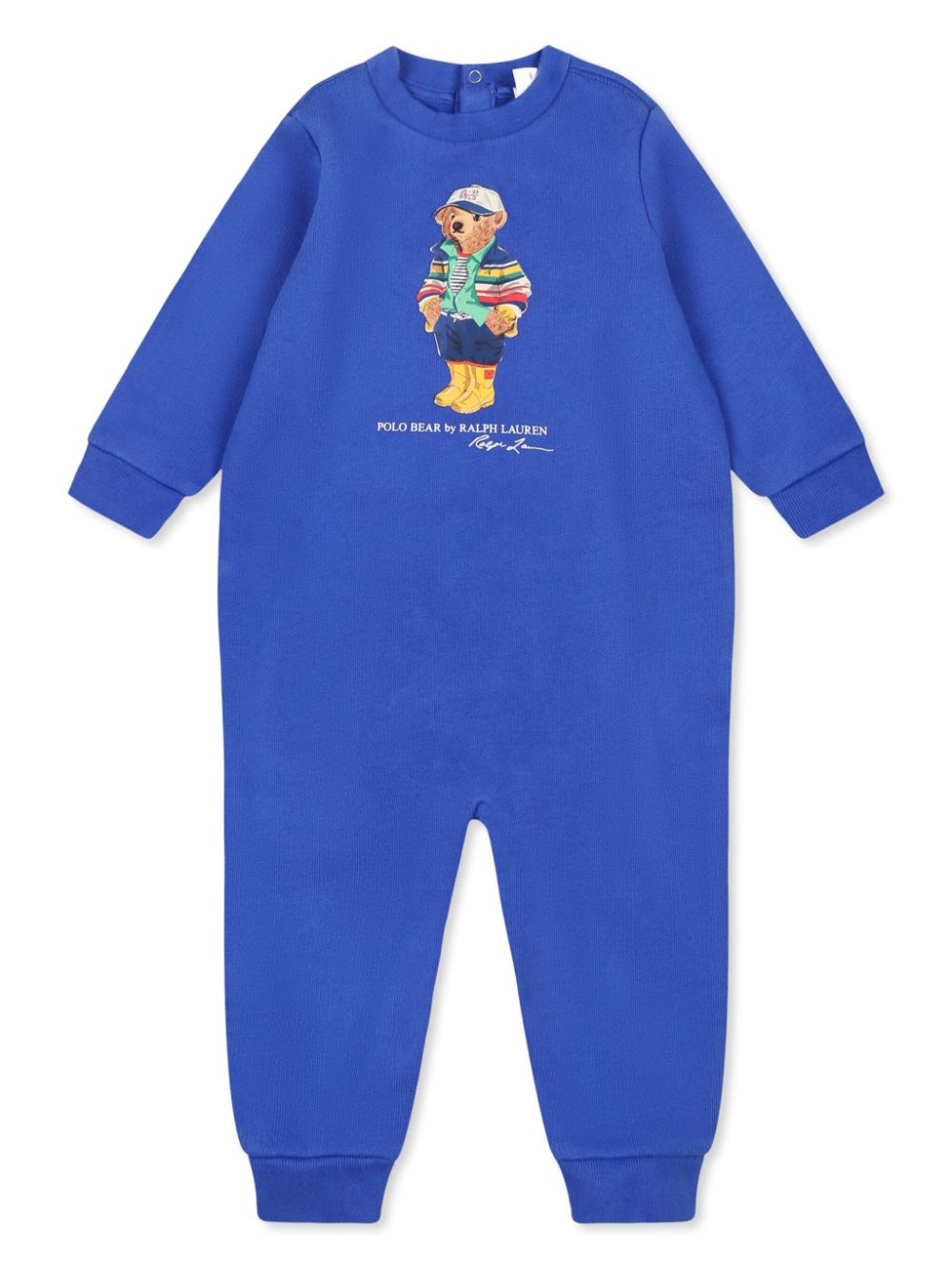 POLO RALPH LAUREN KIDS Polo Bear-print romper - Blue von POLO RALPH LAUREN KIDS