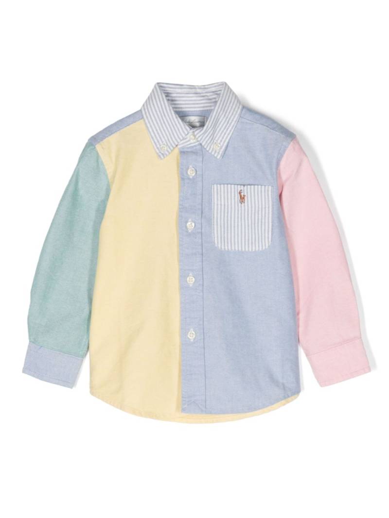 POLO RALPH LAUREN KIDS Polo Pony colour-block shirt - Blue von POLO RALPH LAUREN KIDS