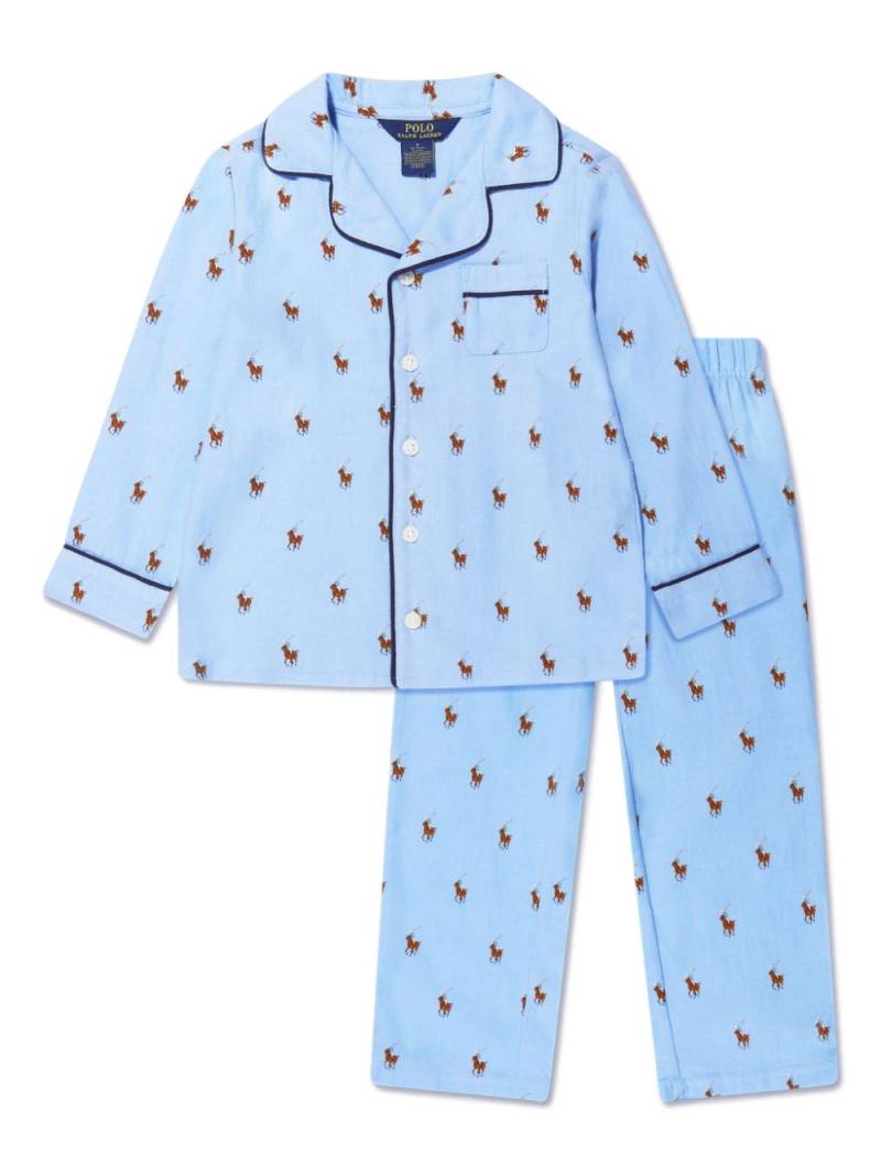 POLO RALPH LAUREN KIDS Polo Pony cotton pyjama set - Blue von POLO RALPH LAUREN KIDS